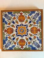 4 stuks oude wandtegels ca. 1980 ingelijst., Antiek en Kunst, Ophalen of Verzenden