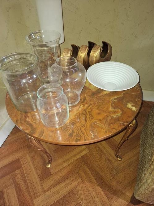 Salontafel, Huis en Inrichting, Tafels | Salontafels, Gebruikt, Minder dan 50 cm, 50 tot 100 cm, 50 tot 100 cm, Rond, Metaal, Ophalen