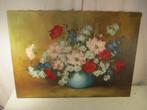 Mooi Geschilderd Werk 'Bloemen in pot' - 70x50, Antiek en Kunst, Ophalen of Verzenden