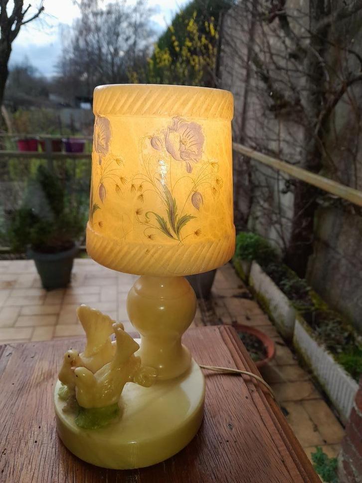 Albasten lamp, Huis en Inrichting, Lampen | Tafellampen, Zo goed als nieuw, Minder dan 50 cm, Overige materialen, Ophalen