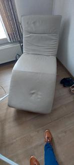 relaxzetel in wit beige kleur, Huis en Inrichting, Zetels | Zetels en Chaises Longues, Ophalen, Gebruikt, Eenpersoons, Leer
