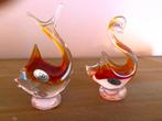 Vis en zwaan geblazen in Murano-glas, Antiek en Kunst, Ophalen of Verzenden
