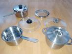 Lot de casseroles, Inox, Enlèvement ou Envoi, Plaque céramique, Utilisé