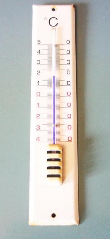 Vintage Thermometer Uit Emaille / Jaren 60, Enlèvement ou Envoi, Comme neuf, Thermomètre extérieur