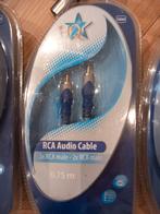 Cable audio RCA - 2xmale- 2xmale- 0.75m, Enlèvement ou Envoi, Neuf