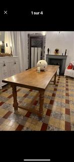 Table de salle à manger chêne massif 80 x 230 cm, 200 cm of meer, 50 tot 100 cm, Gebruikt, Rechthoekig