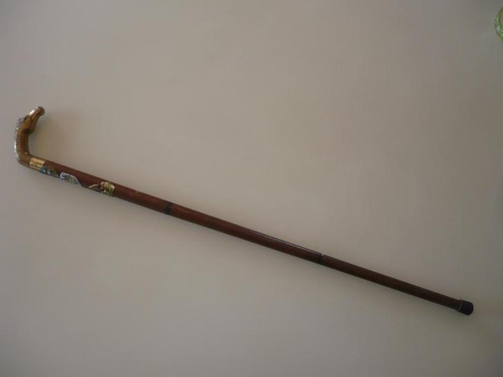 Wandelstok met paardenhoofd ( reisstok > 3 delig ), Diversen, Wandelstokken, Gebruikt, Opvouwbaar, Ophalen of Verzenden