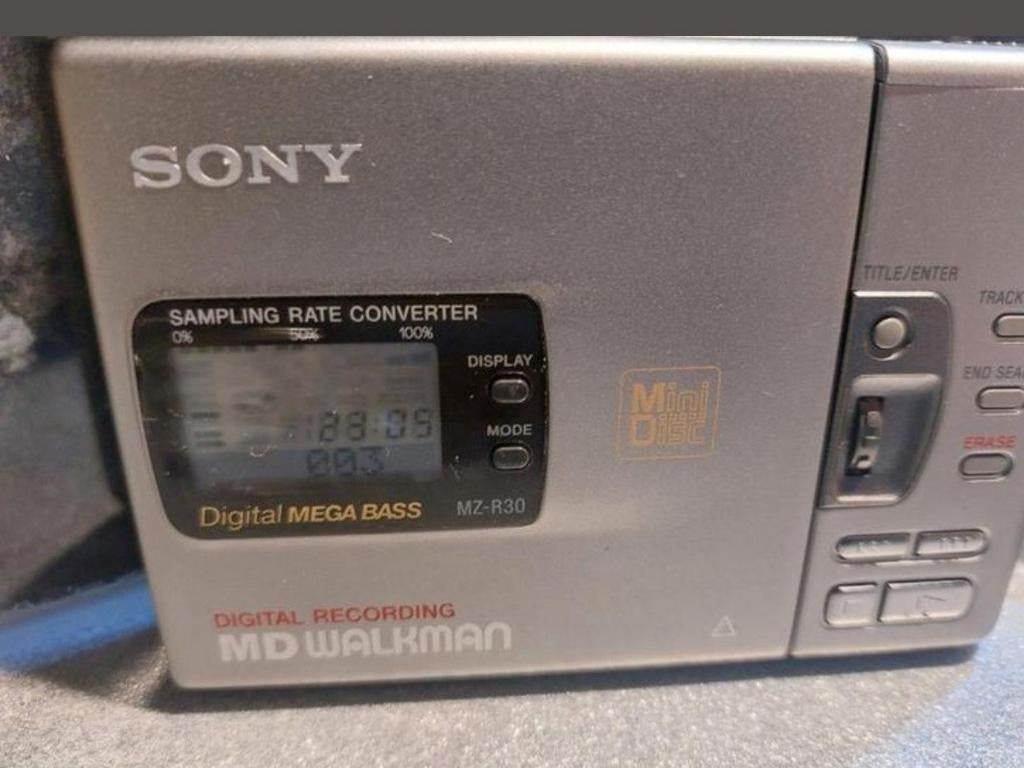 Sony Walkman MZ-R700 Minidisc Gris Avec Accessoires Et Boîte - Occasion