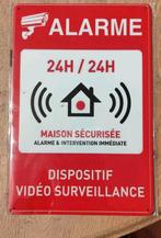 Plaques métalliques alarme de sécurité. Neuves. Envoi ok, Bricolage & Construction, Systèmes d'alarme, Enlèvement ou Envoi