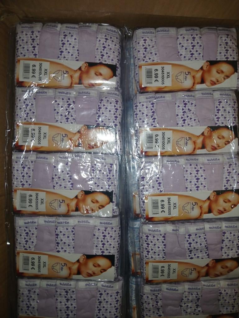 Partij 400 katoenen slips voor vrouwen, Articles professionnels, Stock & Retail | Stocks, Enlèvement