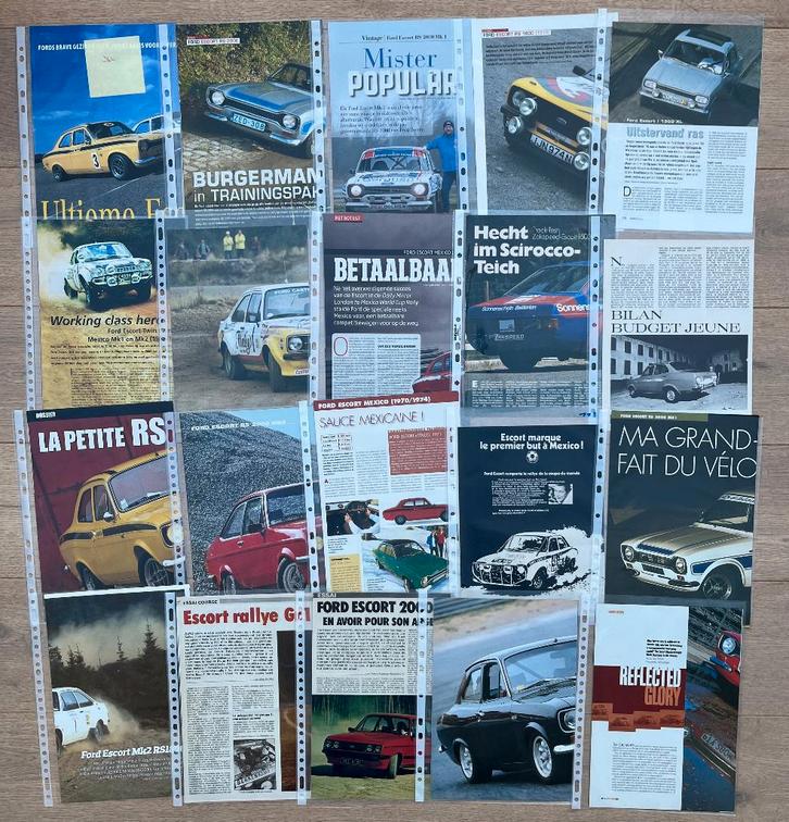 FORD ESCORT MK1 & FORD ESCORT RS2000 - ARTIKELS, Boeken, Auto's | Folders en Tijdschriften, Ford, Ophalen of Verzenden