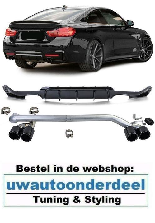 uitlaat + Glans Zwart Diffuser Voor Bmw 4 serie F32 F33 F36, Auto diversen, Tuning en Styling, Verzenden