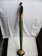 Formidable statuette africaine de femme dans son wax, Enlèvement ou Envoi