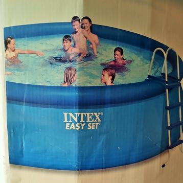 opblaasbaar zwembad INTEX EASY SET, Tuin en Terras, Gebruikt, Opblaaszwembad, Rond, 300 cm of meer