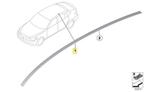 Dakrail daklijst dakdrager roof rail zwart rechts BMW 5 seri, Auto diversen, Dakdragers, Ophalen, Nieuw
