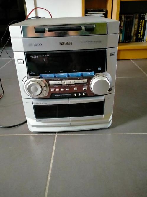 Mini-chaîne Philips année +/- 2000 sans les baffles, TV, Hi-fi & Vidéo, Chaîne Hi-fi, Comme neuf, Deck cassettes ou Lecteur-enregistreur de cassettes