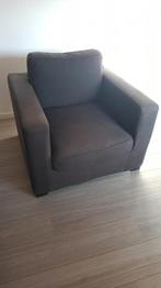 Grote Italiaanse designfauteuil - grijsgroen - goede staat, Ophalen, Gebruikt, 75 tot 100 cm, 75 tot 100 cm