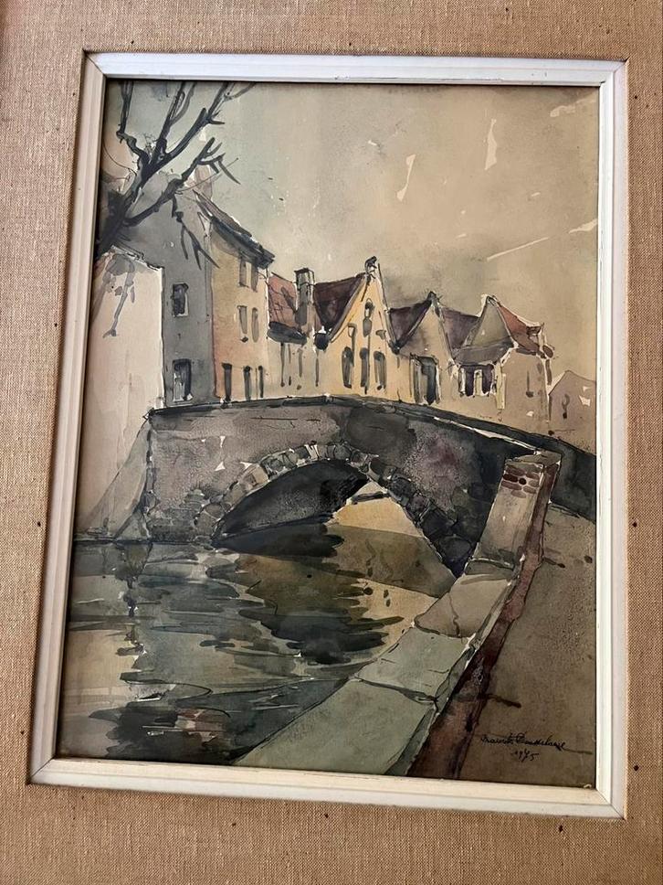 4 etsen Maurits Dousselaere, Antiek en Kunst, Kunst | Tekeningen en Fotografie, Ophalen