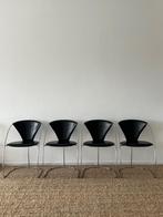 Set van 4 Italiaanse design stoelen, Arrben 1980, Huis en Inrichting, Stoelen, Ophalen, Zo goed als nieuw, Leer