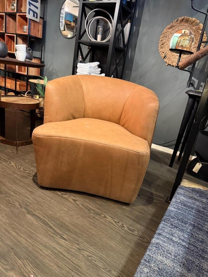 moderne lounge stoel van leerlook, Huis en Inrichting, Stoelen, Nieuw, Eén, Leer, Bruin, Ophalen