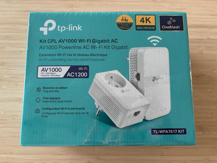 TL-WPA7617 Kit 1000Mbps (WiFi-booster), Computers en Software, WiFi-versterkers, Nieuw, Ophalen