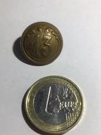 Originele belgische militaire knoop ABBL pré 1915 13de linie, Ophalen of Verzenden