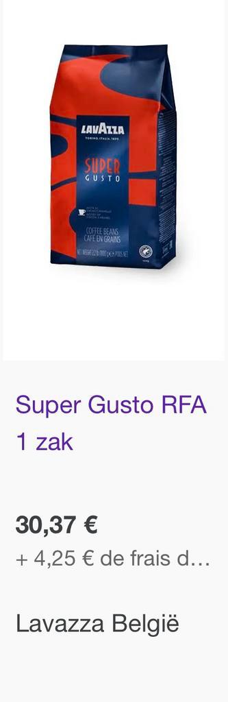 Café en grains LAVAZZA SUPER GUSTO 1kg (Torino/ Italia  ) disponible aux enchères