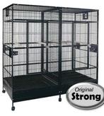 Villa Amalia Montana Dubbel papegaaienzeil, Ophalen, Gebruikt, Metaal, Volière