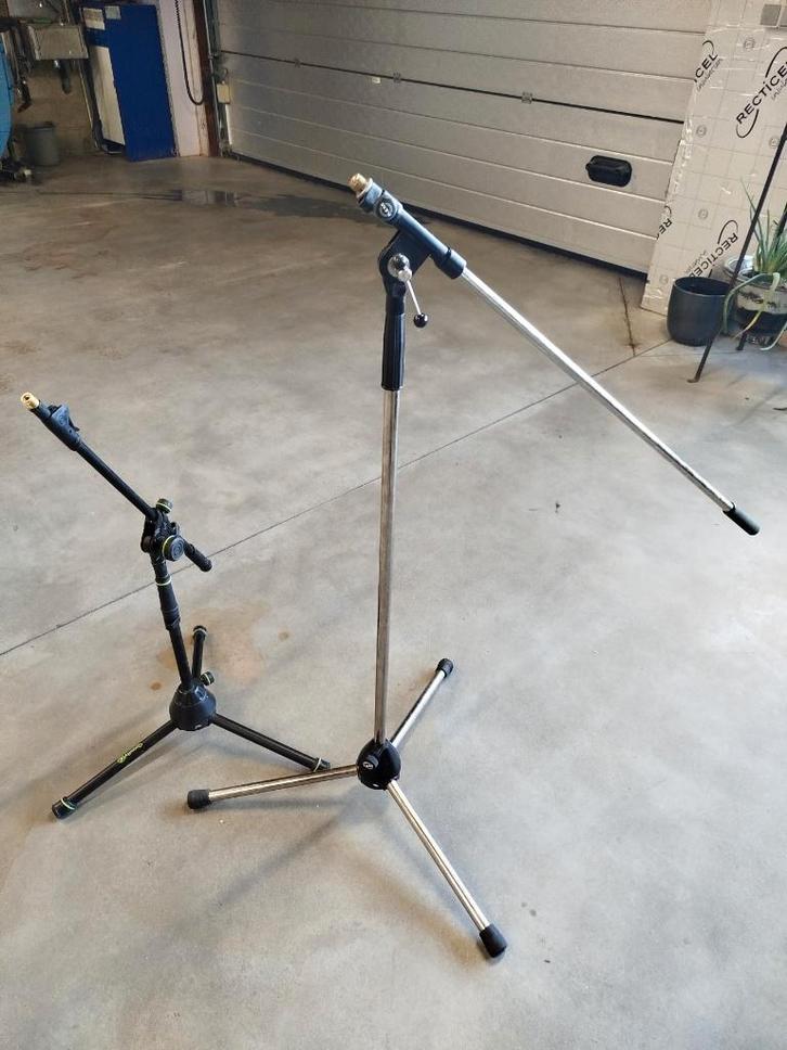 Pieds de micro K&N + Gravity, Musique & Instruments, Pieds, Comme neuf, Pied pour instrument, Batterie ou Percussions, Guitare