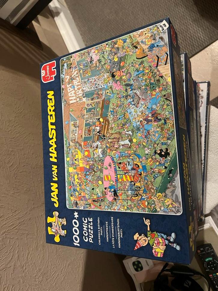 1000 stukjes kinderfeestje jan van haasteren, Hobby en Vrije tijd, Denksport en Puzzels, Zo goed als nieuw, Ophalen of Verzenden