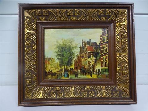 A6233. Schilderij Reproductie Oudezijds Voorburgwal Cornelis, Antiek en Kunst, Kunst | Schilderijen | Klassiek, Ophalen of Verzenden