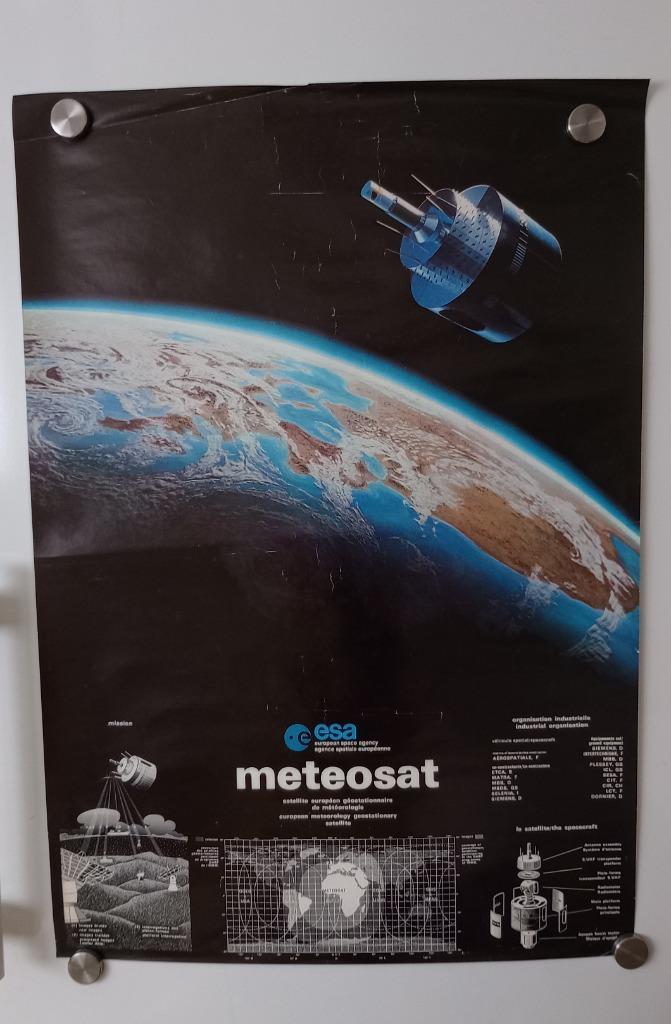 Retro Poster ESA Meteosat, Verzamelen, Retro, Overige typen, Ophalen of Verzenden