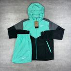 NIKE MILER SET JAS + SHORT LICHTBLAUW EN HOT PINK, Ophalen, Zo goed als nieuw, Maat 48/50 (M)