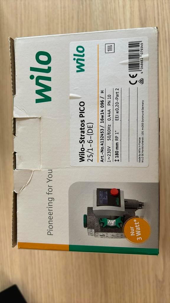 Wilo-Stratos PICO 25/1-6- (DE), Doe-het-zelf en Bouw, Verwarming en Radiatoren, Gebruikt, Overige typen, Minder dan 200 watt, Ophalen