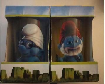 *nieuw* 2x glas smurf smurfen Peyo strip BD beschikbaar voor biedingen