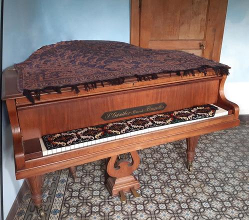 Padvleugel van J. Günther, Muziek en Instrumenten, Piano's, Gebruikt, Vleugel, Bruin, Ophalen