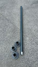 Poteau de cloture 150x48 antracite + 3 platines, Tuin en Terras, Schuttingen, Ophalen of Verzenden, Nieuw