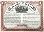 Rebecca Gold Mining Company 1895, Postzegels en Munten, Ophalen of Verzenden, Voor 1920, Certificaat van aandeel