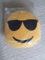 Kussen Emoji Smiley zonnebril, Maison & Meubles, Jaune, Rond, Enlèvement, Neuf