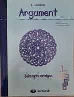 NIEUW - Argument 5-6 - beknopte analyse 3u leerboek wiskunde, Boeken, Schoolboeken, ASO, Ophalen of Verzenden, Zo goed als nieuw