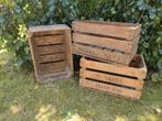 Houten kratten vintage, Ophalen, Gebruikt