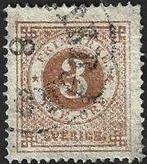 1 Postzegel Zweden 1872 Cirkel met cijfer, Enlèvement ou Envoi, Suède, Affranchi