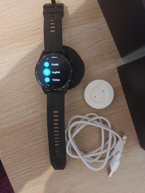 Montre connectée Huawei Watch GT 2, Handtassen en Accessoires, Smartwatches, Zo goed als nieuw, Android, Zwart, Afstand, Calorieverbanding