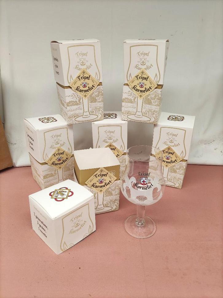 6 karmeliet  & 8 Leffe glazen, Verzamelen, Glas en Drinkglazen, Nieuw, Ophalen