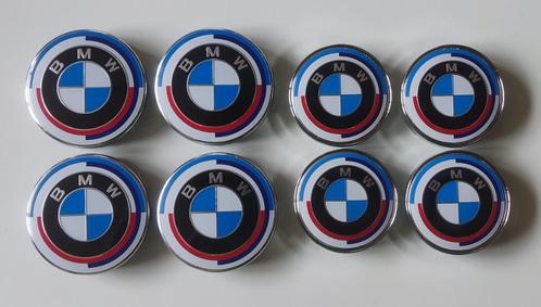 4 BMW 50th Anniversary-logo's, wielhoezen en naven, Auto diversen, Wieldoppen, Nieuw, Ophalen of Verzenden