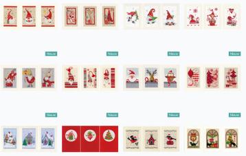 Cartes de vœux brodées pour Noël