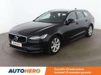 Volvo V90 2.0 D3 Momentum (bj 2019, automaat), Auto's, Volvo, 1969 cc, Zwart, Leder, 5 deurs