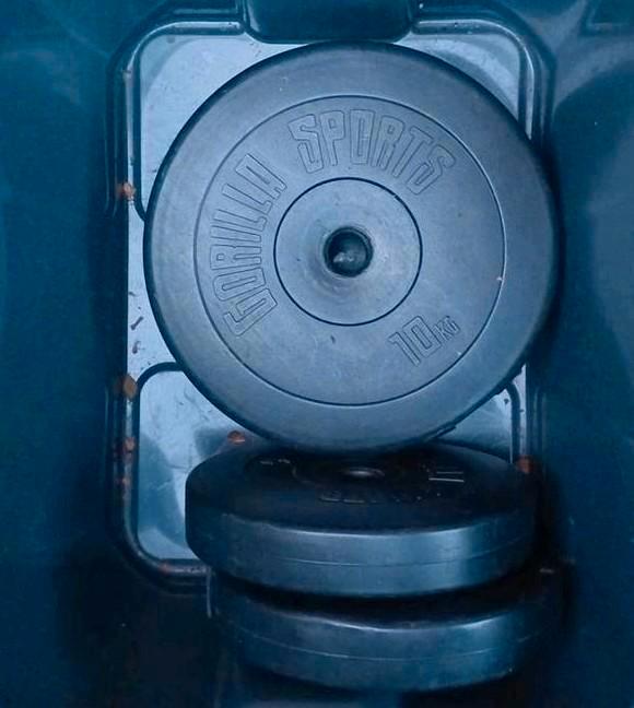 Gorilla sports halterschijven 30/31mm, Sport en Fitness, Fitnessmaterialen, Zo goed als nieuw, Halterschijven, Ophalen