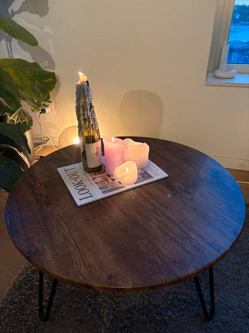 Ronde Salontafel/bijzettafel Ø80 cm, Huis en Inrichting, Tafels | Salontafels, Gebruikt, Minder dan 50 cm, 50 tot 100 cm, 50 tot 100 cm