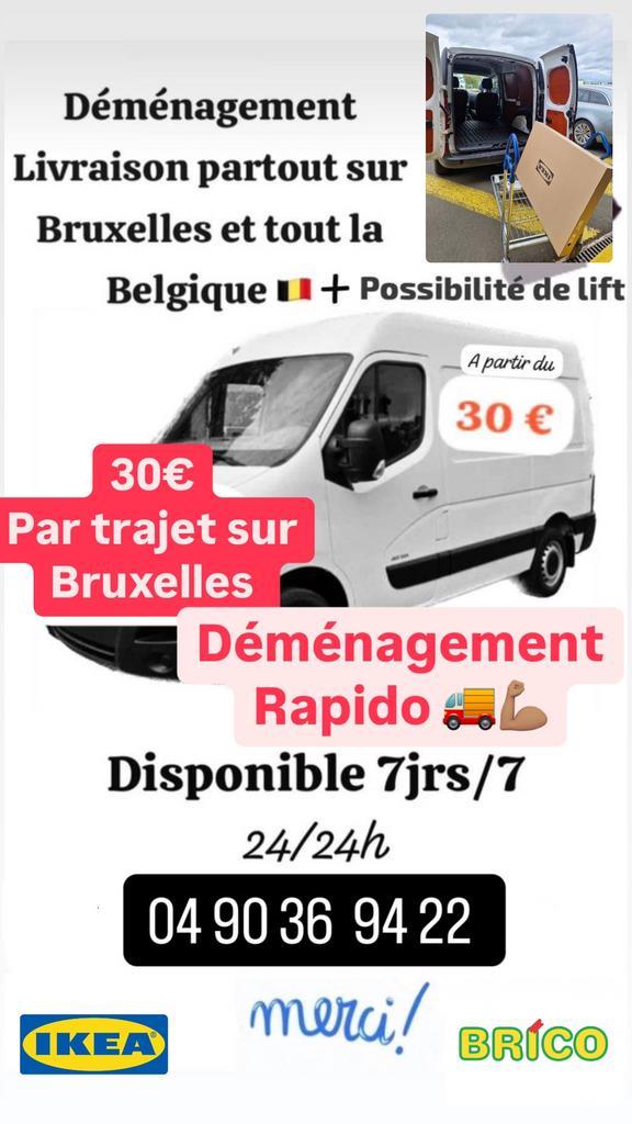 Déménagement avec chauffeur sur Bruxelles à partir de 30€, Diensten en Vakmensen, Verhuizers en Opslag
